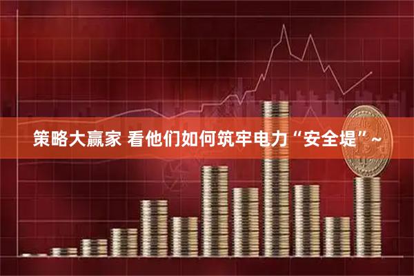 策略大赢家 看他们如何筑牢电力“安全堤”~